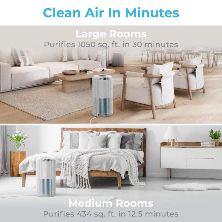 Pure Enrichment PureZone Turbo Smart Air Purifier for Large Rooms (1050 sq. ft. in 30 min.) - Energy Star Rated, 5 Stage Filtration, Smartphone Compatible, Traps Germs, Smoke, & Dust (White) - Image 7