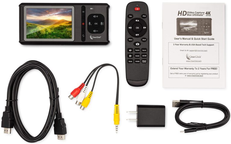 ClearClick HD Video Capture Box Ultimate (4K Edition) - Record and Stream Video from HDMI (Up to 4K30) and AV Video Sources, No Computer Required (Updated) - Image 3