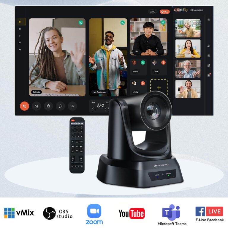 TONGVEO Wireless Conference Room Webcam, Church Live Streaming 10X USB 1080P 60fps PTZ Camera for Worship Services Online Conference, Works with Zoom, Skype OBS - Image 5