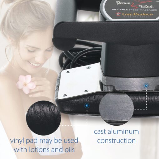 Core Products Jeanie Rub Massager Deluxe Package, Variable Speed Deep Tissue Relaxing Massage Tool with Fleece Pad Cover and Back Accessory - Image 6