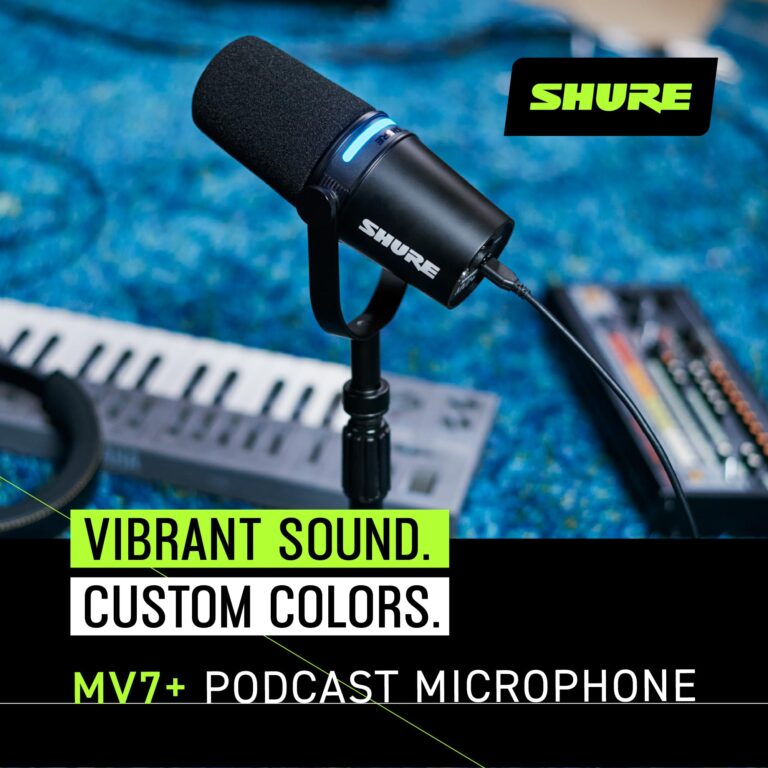 Shure MV7+ Podcast Dynamic Microphone. OBS Certified, Enhanced Audio, LED Touch Panel, USB-C & XLR Outputs, Auto Level Mode, Digital Pop Filter, Reverb Effects, Podcasting, Streaming, Recording -Black - Image 5