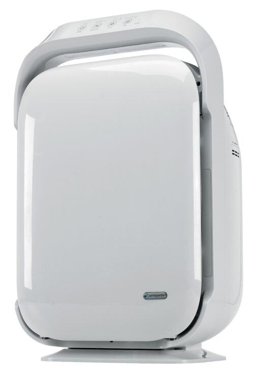 GermGuardian Hi-Performance Air Purifier with HEPA Pure Filter, Timer, Ionizer, Removes 99.97% of Pollutants, Large Rooms up to 1620 Sq. Ft., UV-C Light Helps Reduce Germs, 27”, White, AC9200WCA