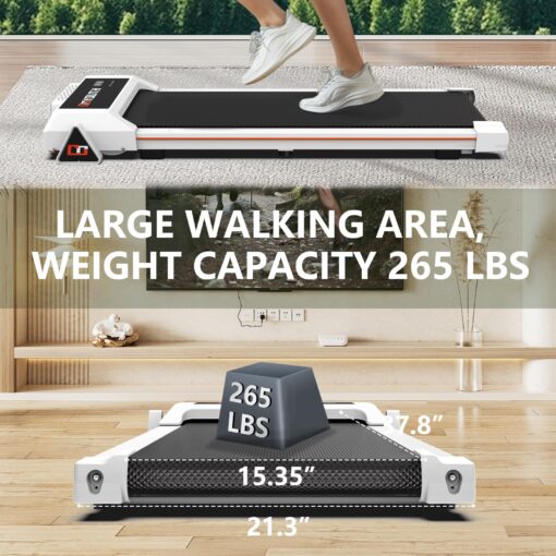 GOYOUTH Incline Mini Walking Pad Portable Under Desk Treadmill with Remote Control, LED Display, Compact Walking Machine for Home & Office, 12 HIIT Programs, Installation-Free, 265 lbs Capacity - Image 4