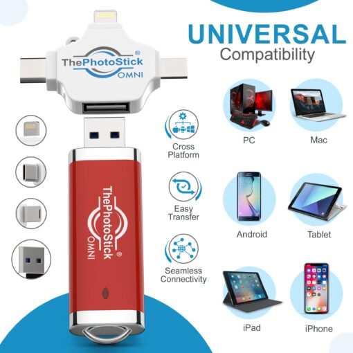 ThePhotoStick® Omni 512GB + Protective Case | Secure Photo & Video Backup and Transfer | Digital File Organization | USB & Multiport Connection for Phones, Tablets and Computers | Water Resistant Case - Image 6