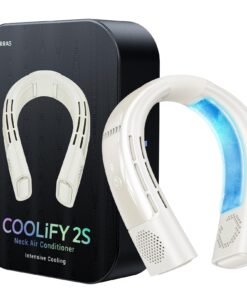 TORRAS COOLIFY 2S Neck Air Conditioner, Portable Personal Cooler and Heater Strong Wind, 3-Speed, App Control Neck Fan Rechargeable, Storm White
