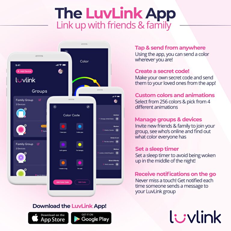 LuvLink Friendship Lamp v2.0 - Extended Wifi Range - Simple Bluetooth Setup (Set of Two) - Image 6