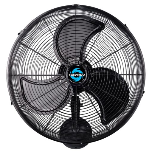 Tornado 20 Inch Pro Series High Velocity Oscillating Waterproof Outdoor Wall Mount Fan For Industrial, Commercial, Residential Use 3 Speed 5250 CFM UL Safety Listed