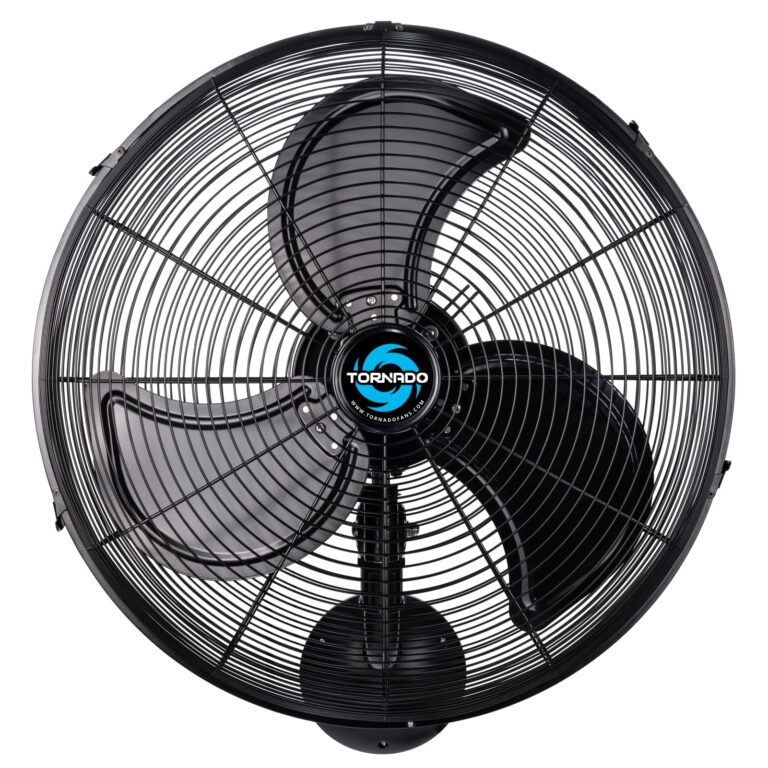 Tornado 20 Inch Pro Series High Velocity Oscillating Waterproof Outdoor Wall Mount Fan For Industrial, Commercial, Residential Use 3 Speed 5250 CFM UL Safety Listed