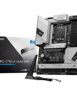 MSI PRO Z790-A MAX WiFi ProSeries Motherboard (Supports 12th/13th/14th Gen Intel Processors, LGA 1700, DDR5, PCIe 5.0, M.2, SATA 6G, 2.5Gbps LAN, USB 3.2 Gen2, Wi-Fi 7, Bluetooth 5.4, ATX)
