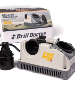 Drill Doctor DD750X Electric Drill Bit Sharpener, 3/32-3/4" High-Speed, Portable - Steel, Masonry, Carbide, Cobalt, Tin-Coated Bits, Adjustable Angles