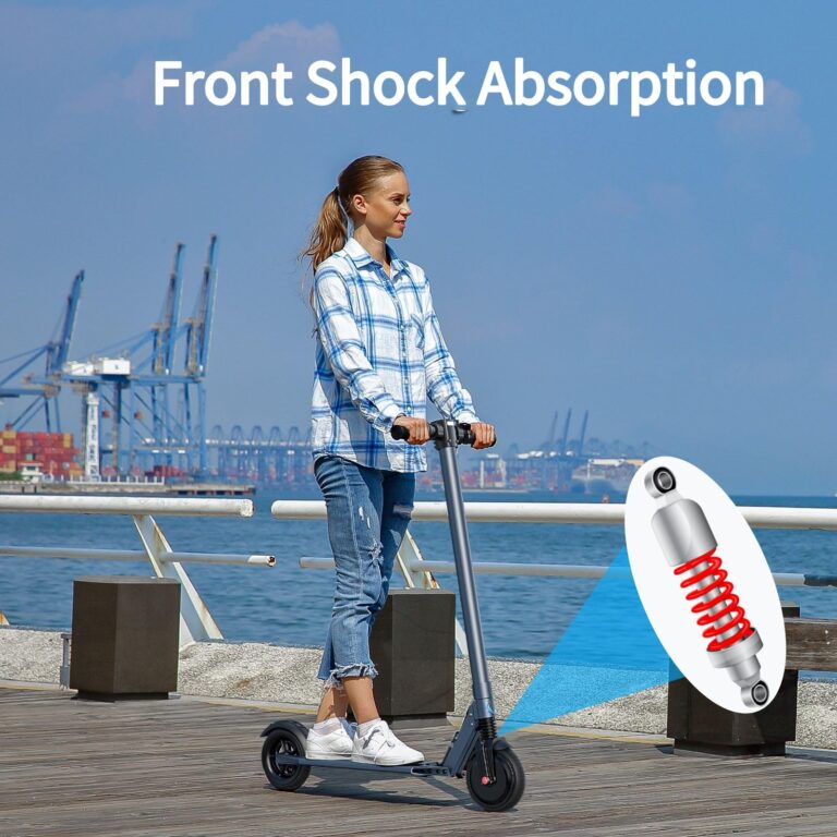 Caroma Electric Scooter Adults, Up to 15.5 Miles Range & 15 MPH Speed, 250W Foldable Electric Scooters for Adults & Kids, Fast Commuting E Scooter for Adult with Braking System, Matte Blue - Image 6