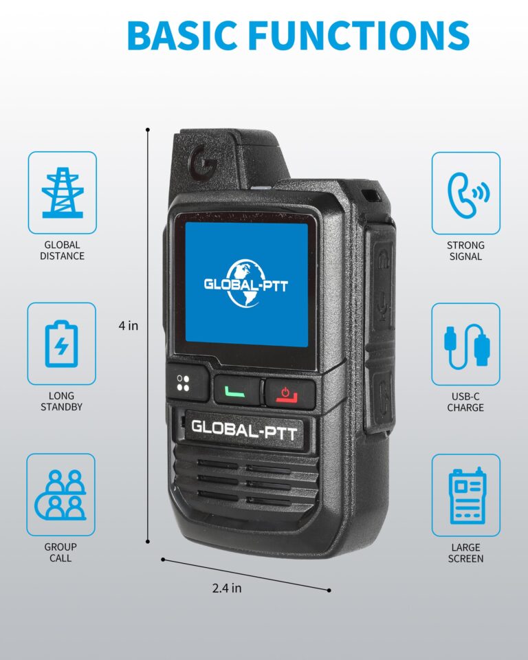 globalptt 2-Pack Global Walkie Talkies with Sim Cards - Handheld PoC Two Way Radios Unlimited Range - Rechargeable PTT Push to Talk Over Cellular Radio Long Range (G0) - Image 4