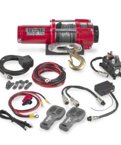 Stealth Winches 3500lb UTV ATV Winch, 12-Volt Electric Winch with 2 Wireless remotes with Synthetic Rope, Perfect for Off-Road Truck Towing Trailer Winch, Portable Winch, Mounting Plate, 12V Winches