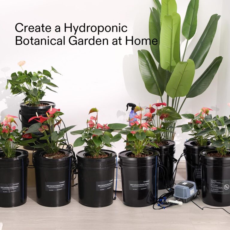 VIVOSUN DWC Hydroponics Grow System with Top Drip Kit, 5-Gallon Deep Water Culture, Recirculating Drip Garden System with Multi-Purpose Air Hose, Air Pump, and Air Stone (8 Buckets + Top Drip Kit) - Image 7