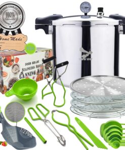 Supa Ant Pressure Canner 23 Quart with Canning Supplies - Canner Pressure Cooker for Canning - Can Cooker - Pressure Pot - Canning Pressure Cooker - Pressure Canner Kit - Pressure Canner with Gauge