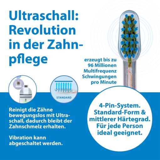 Emmi-dent Ultrasound Platinum Nature Fresh. Touchless Cleaning for Sensitive Teeth and Gums. Cleans with 100% Ultrasound Technology. No Abrasion, No Brushing, No Damage, Pain Free. Rechargeable. - Image 5