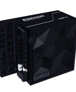 Lian Li Edge Serie - 1000W Full Modular Power Supply (Fan USB Hub Included) - Gold - ATX 3.1 - PCIE 5.1 Support - 12V-2x6 Connector - L-Shape Design for Dual Chamber Case - Black (EG1000G.BH)