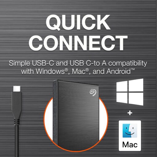 Seagate One Touch SSD 2TB External SSD Portable – Black, speeds up to 1030MB/s, 6mo Mylio Photo+ subscription, 6mo Dropbox Backup Plan​ and Rescue Services (STKG2000400) - Image 7