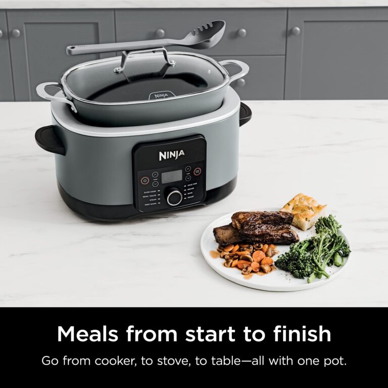 Ninja MC1001 Foodi PossibleCooker PRO 8.5 Quart Multi-Cooker, with 8-in-1 Slow Cooker, Dutch Oven, Steamer, Glass Lid Integrated Spoon, Nonstick, Oven Safe Pot to 500°F, Sea Salt Gray - Image 7