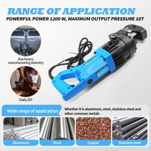 Jecoupoon 1200 W Electric Hydraulic Hole Punch Hydraulic Hole Punching Tool Metal punch Compatible with Steel Copper Aluminum Iron Alloy (Base Version) - Image 3