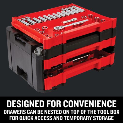 Craftsman VERSASTACK Mechanics Tool Set, 1/4 in, 3/8 in, and 1/2 in Drive, 230 Piece (CMMT45306) - Image 3