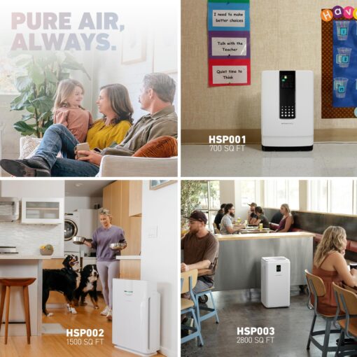 HATHASPACE HSP002 True HEPA Air Purifier for Home, Removes 99.9% of Dust, Smoke, Pet Dander, Odors, VOCs, Covers Up to 1500 Sq. Ft, Quiet Air Cleaner with Smart Sensor for Bedroom & Large Rooms - Image 2