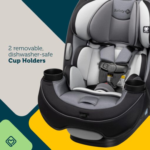 Safety 1st Grow and Go All-in-One Slim Convertible Car Seat, Rear Facing, 5-40 lbs, Forward Facing (30–65 lbs), High Back Booster Seat 40-100 pounds, Sugar Plum Pop - Image 8
