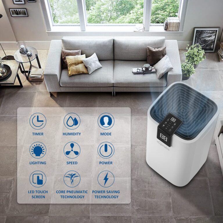 HOGARLABS 16L Dehumidifiers for Home Damp, Intelligent Dehumidifier with Continuous Drainage, 24hr Timer Auto-off, Laundry Drying Dehumidifier Ideal for Home, Bedroom, Bathroom, Basement - Image 7
