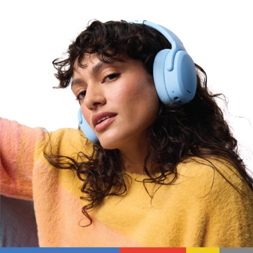 Skullcandy Crusher ANC 2 Over-Ear Noise Canceling Wireless Headphones with Sensory Bass and Extra Charging Cable, 50 Hr Battery, Microphone, Works with Bluetooth Devices - Preppy Summer Resort - Image 2