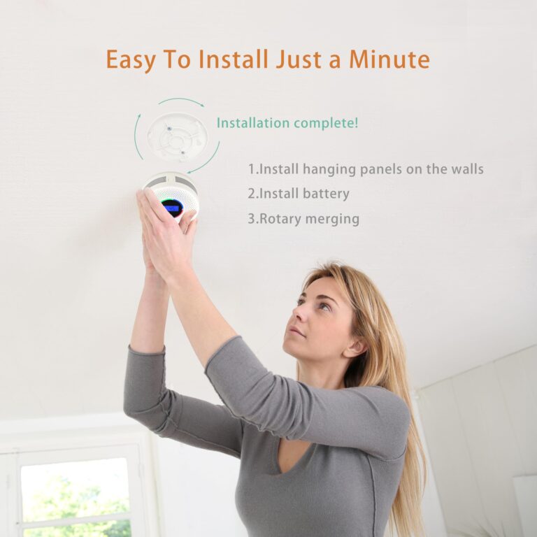 Kesymo 6Pack Upgraded Interlinked Smoke Carbon Monoxide Detector, Battery Powered&Wireless Interconnected Smoke and CO Alarm, Transmission Range of Over 820 ft (Includes Battery) - Image 3
