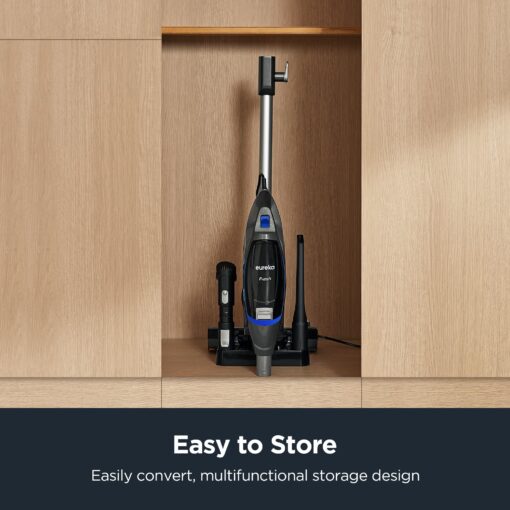 Eureka Corded Stick Vacuum Cleaner for Home Pet Hair, Lightweight Vacuum Cleaner with Powerful Suction for Carpet Tile and Hard Floor, Blue, NES520BL 2-in-1 Flash Handheld Vac - Image 3