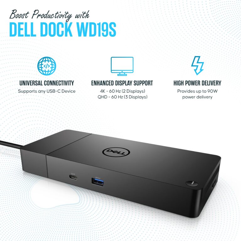 Dell WD19S Docking Station Dual Monitor Bundle - Dell Dock Station with 180 + USB Type-C + HDMI+ Dual DisplayPort - Ultimate Laptop Docking Station - Image 5