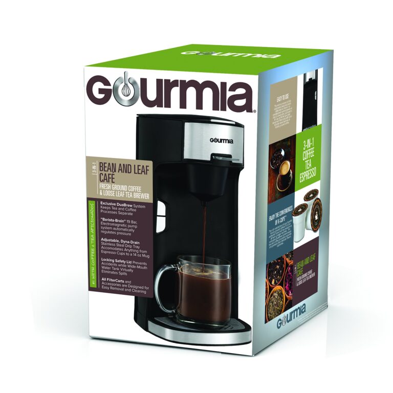 Gourmia GCM3600 3 in 1 Coffee & Tea Maker -K-Cup Pod, Loose Leaf Tea & Ground Coffee Compatible -Single Serve Machine -Automatic -Removable Filters & Adapters -16 oz Water Reservoir -1300W -Black - Image 2