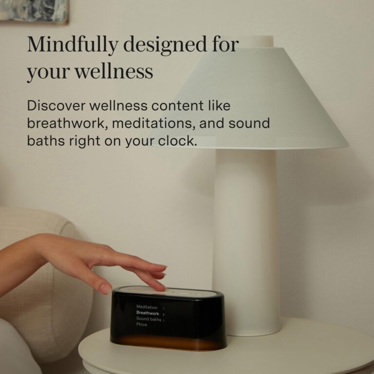 Loftie Smart Alarm Clocks for Bedrooms - Sound Machine Smart Alarm Clock w/Light, Bluetooth Speaker, White Noise, Nature Sound, Nightlight, Blackout Mode Alarm Clock, Smart Clock (Steel) - Image 5