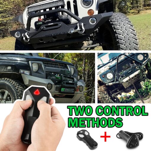 STEGODON Winch 13000 lb Winch 12V Electric Winch Synthetic Rope Winch Rough Country Winch with Hawse Fairlead,Wired Handle and Corded Control for Jeep Truck SUV - Image 5