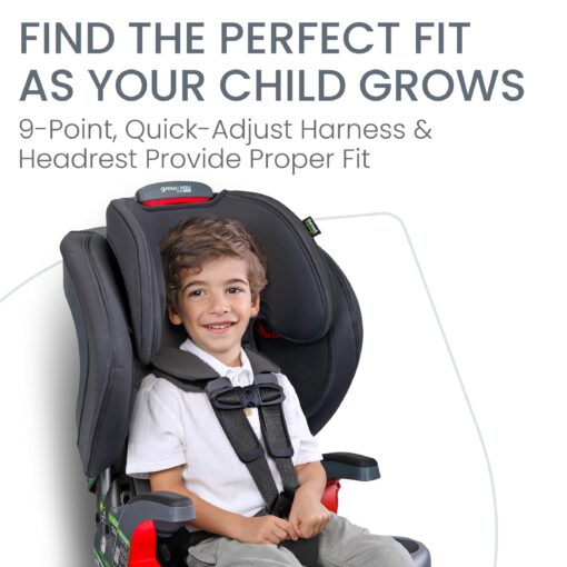 Britax Grow with You ClickTight Harness-2-Booster Car Seat, Cool N Dry - Cool Flow Moisture Wicking Fabric - Image 3