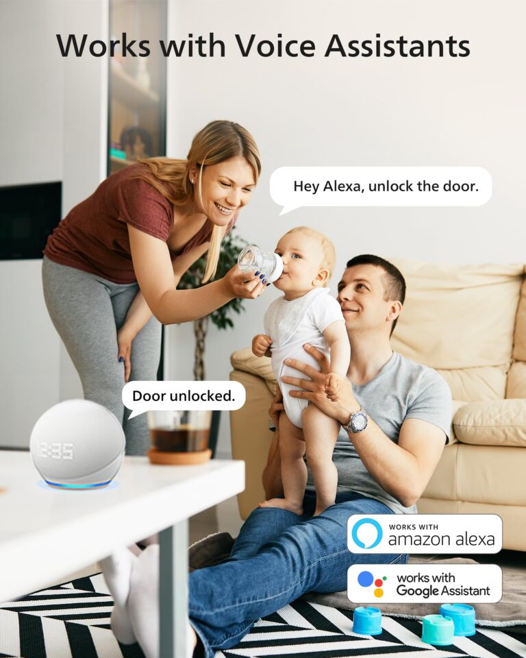 Philips WiFi Smart Lock with Fingerprint Keypad, Turn Your Existing Deadbolt into Smart Door Lock, Built-in WiFi, APP Remote Control, Keyless Entry Door Lock, Auto-Locking, Status Logging, Black - Image 6