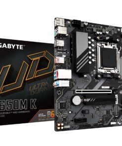 GIGABYTE B650M K (AM5/ LGA 1718/ AMD/ B650/ Micro-ATX/ 5-Year Warranty/ DDR5/ 2X PCIe 4.0 M.2/ PCIe 4.0/ USB 3.2 Gen2 Type-C/ 2.5GbE LAN/Motherboard)