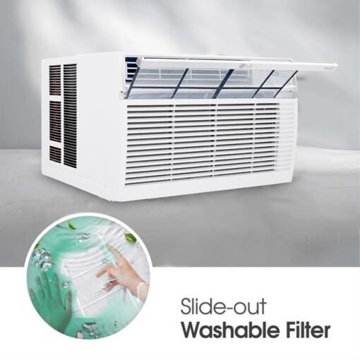 LG LW1024RD 10,000 Window Air Conditioner, 115V, 450 Sq.Ft. (18' x 25' Room Size), Quiet Operation, Electronic Control with Remote, 3 Cooling & Fan Speeds, Auto Restart, 10000 BTU, White - Image 8
