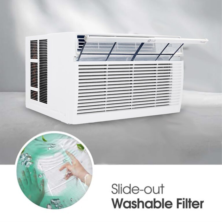LG LW1024RD 10,000 Window Air Conditioner, 115V, 450 Sq.Ft. (18' x 25' Room Size), Quiet Operation, Electronic Control with Remote, 3 Cooling & Fan Speeds, Auto Restart, 10000 BTU, White - Image 8