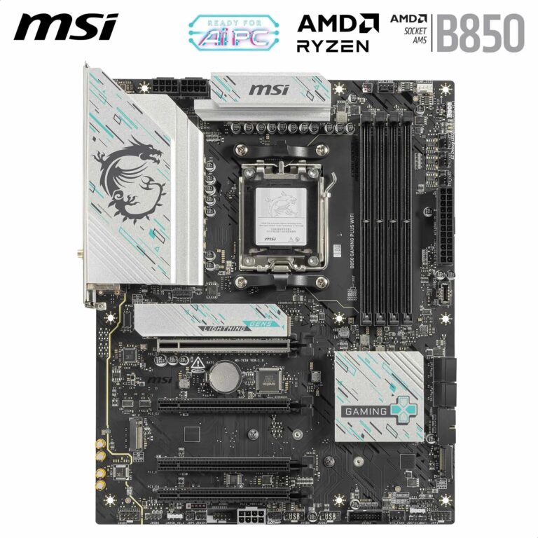 MSI B850 GAMING PLUS WIFI Motherboard, ATX - Supports AMD Ryzen 9000/8000 / 7000 Processors, AM5 - DDR5 Memory Boost 8200+ MT/s (OC), PCIe 5.0 x16 & 4.0 x16, M.2 Gen5, Wi-Fi 7, 5G LAN - Image 7