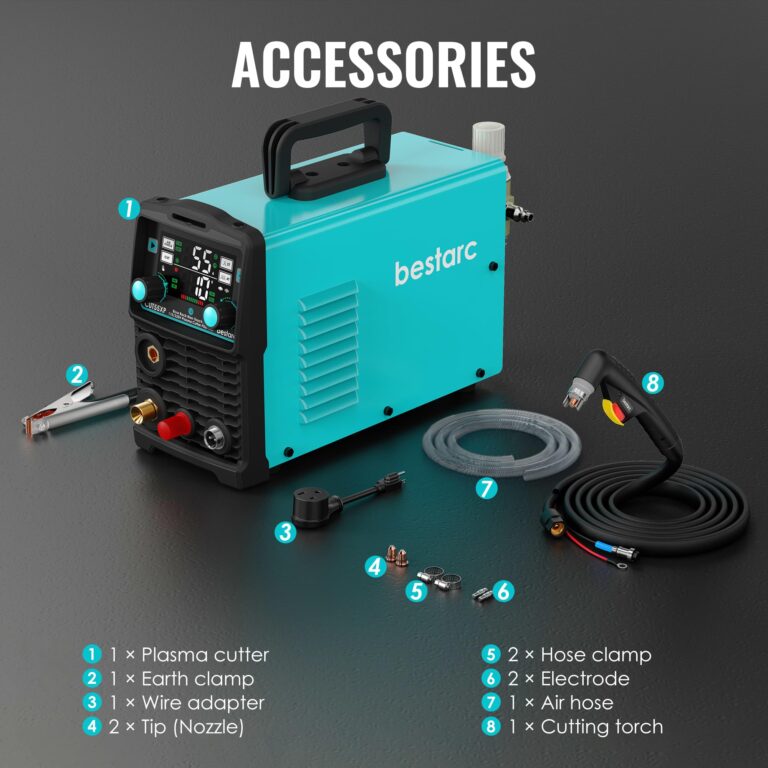 bestarc 55Amps Plasma Cutter, Blow Back Pilot Arc With [Air Sensor Technology], 110V/220V Dual Voltage Non-HF Plasma Cutting Machine, Digital Screen Display (CUT55XP 110V/220V) - Image 2