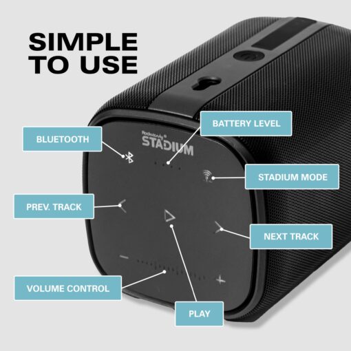 Rocksteady Stadium 2: Two Speakers Bundle - Immersive, connectible, and up to 150 ft of Range. Up to 30 Hours of Battery Life. - Image 5