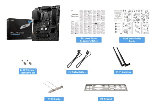 MSI PRO Z790-S WiFi ProSeries Motherboard (Supports 12th/13th/14th Gen Intel Processors, LGA 1700, DDR5, PCIe 5.0, M.2, 2.5Gbps LAN, USB 3.2 Gen2, HDMI/DP, Wi-Fi 6E, Bluetooth 5.3, ATX) - Image 2