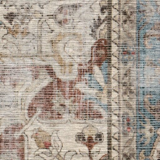 Ruggable Washable 2x10 Runner Rug, Kamran Coral, Premium Vintage Rugs for Hallway, Kitchen, Entryway, Living Room, Bedroom, Office with Gripper Non Slip Pad - Image 6