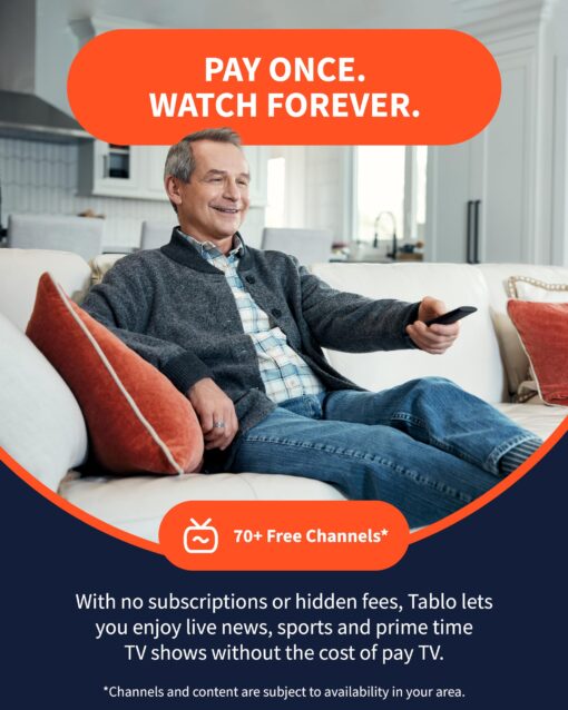 Tablo 4th Gen 4-Tuner Over-The-Air (OTA) DVR - Watch, Pause & Record Live TV, News, Sports & Movies Throughout Your Home Over Wi-Fi - Pairs w/Any TV Antenna - 50+ Hrs Recording - No Subscriptions - Image 8