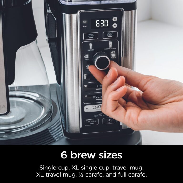Ninja Specialty Coffee Maker, Hot & Iced Coffee, 6 Brew Styles, 8 Sizes, Small Cup to Travel Mug, 10-Cup Carafe, Fold-Away Frother, Permanent Filter, Removable Reservoir, Black, CM401 - Image 6