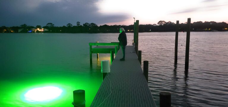 Green Blob Outdoors High Power 15000 Lumens New Fishing Underwater Light 12V with extra long 50ft Cord QD Alligator Clips & Cigarette Lighter Adapters included LED Fish Attractor, Made in Texas (50ft) - Image 6