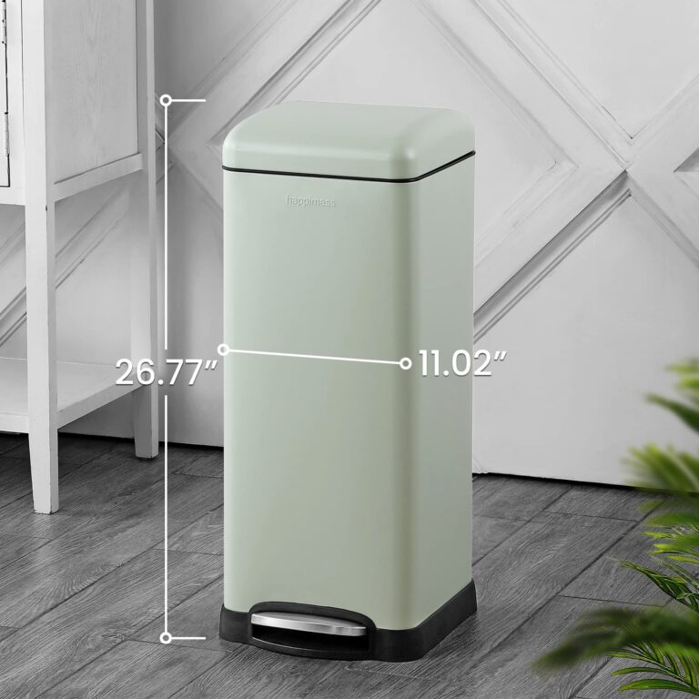 happimess HPM1007E Betty Retro 8-Gallon Step-Open Trash Can with Soft-Close Lid, Fingerprint Resistant, Modern, Minimalistic for Home, Kitchen, Laundry Room, Office, Bedroom, Bathroom, Mint Green - Image 3