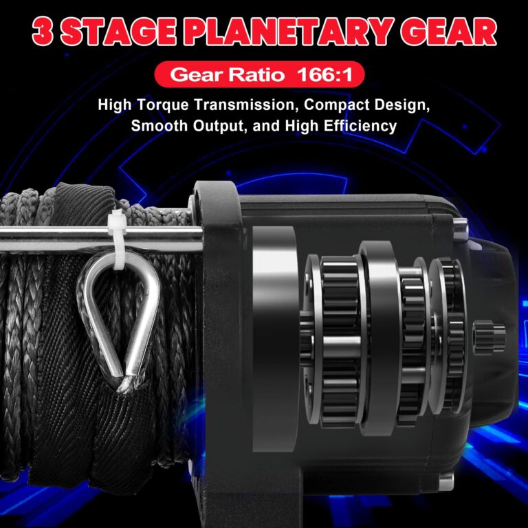 OPENROAD 4500 lb ATV/UTV Winch,Waterproof IP67 Electric Winch with 1/4"×50' Synthetic Rope,Wireless Remote and Winch Stopper (4500lb Without Mounting Plate) - Image 4